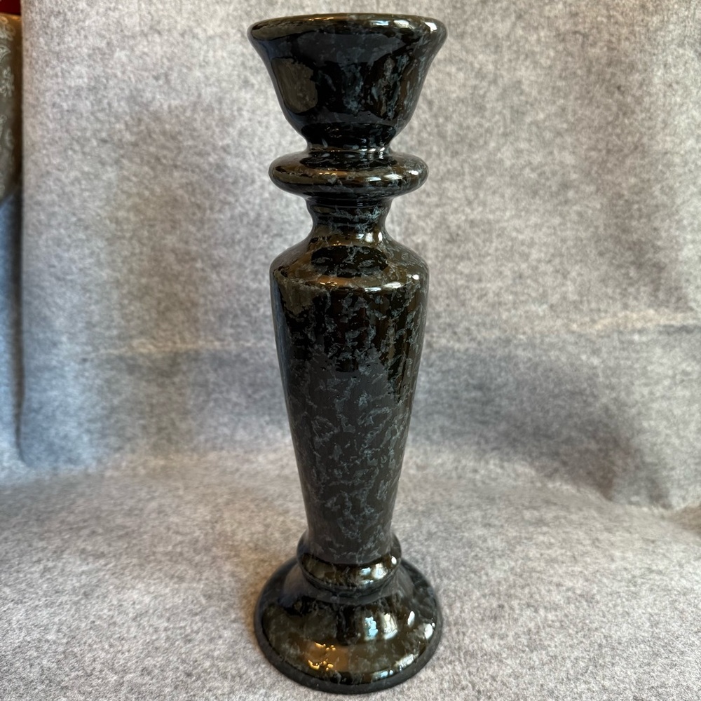 Vintage Signed Evandale Hand Painted Porcelain Candlestick Holder Wynne Noble